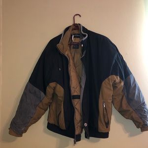 Oversized Color-blocked Puffer Jacket